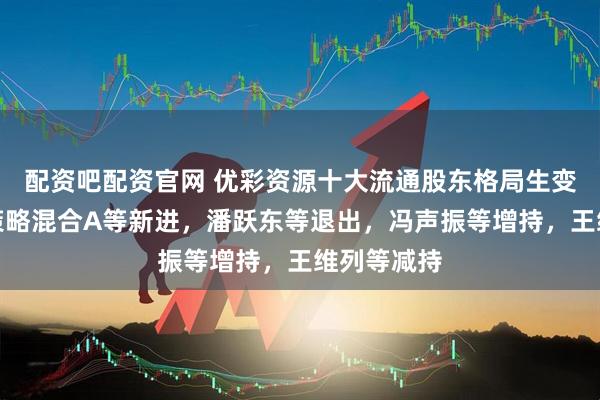 配资吧配资官网 优彩资源十大流通股东格局生变：诺安多策略混合A等新进，潘跃东等退出，冯声振等增持，王维列等减持